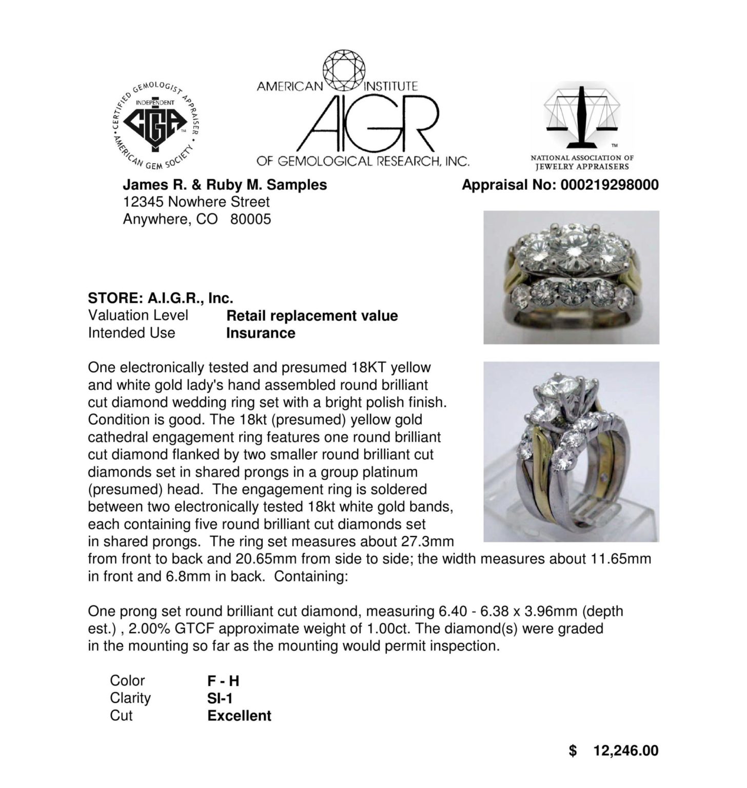Jewelry Appraisal American Institute of Gemological Research, Inc.
